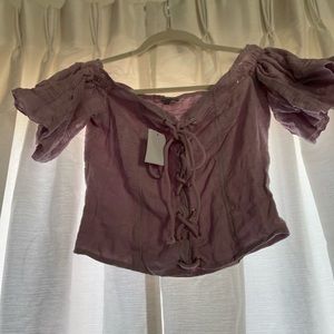 Purple cropped top